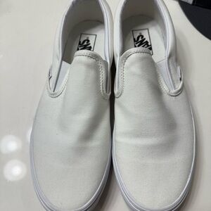Vans Men's Classic White Slip-On Loafers